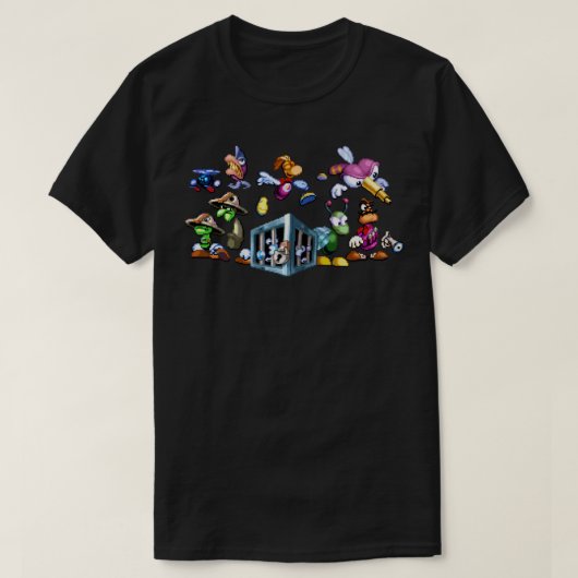 Women Men Rayman Original Enemies Tシャツ (デザイン正面)
