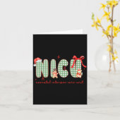 Women Nicu Nurse Christmas Newborn Neonatal Icu Ho カード (黄色い花)