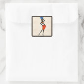 Women of Africaステッカー スクエアシール (バッグ)