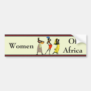 Women of Africaバンパーステッカー バンパーステッカー