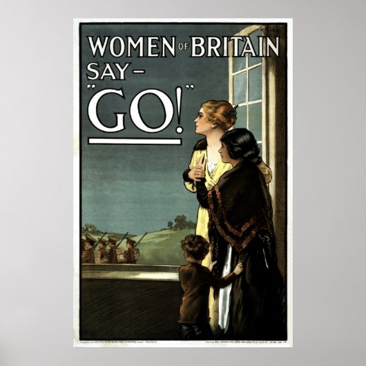 Women of Britain say GO vintage ポスター (正面)