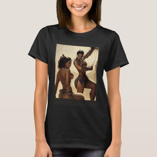 Women of Kali Arnis Escrima by Artist Don Castillo Tシャツ (正面)