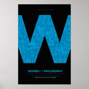 Women of Philosophy – 青 ポスター