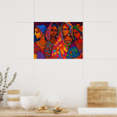Women of Rajasthan Home Wall Artポスター ポスター (キッチン)