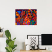 Women of Rajasthan Home Wall Artポスター ポスター (ホームオフィス)