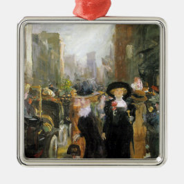 Women on Fifth Avenue (New York City, USA) (NYC) メタルオーナメント