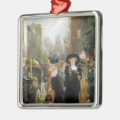 Women on Fifth Avenue (New York City, USA) (NYC) メタルオーナメント (左)