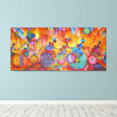 Women on Wheelsストレッチキャンバス印刷。 キャンバスプリント (インサイチュ (ウッドフロア))