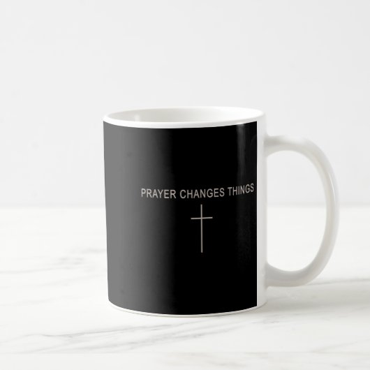 Women Prayer Changes Things Christian Minimalist T コーヒーマグカップ (右)