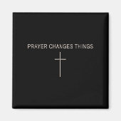 Women Prayer Changes Things Christian Minimalist T マグネット (正面)