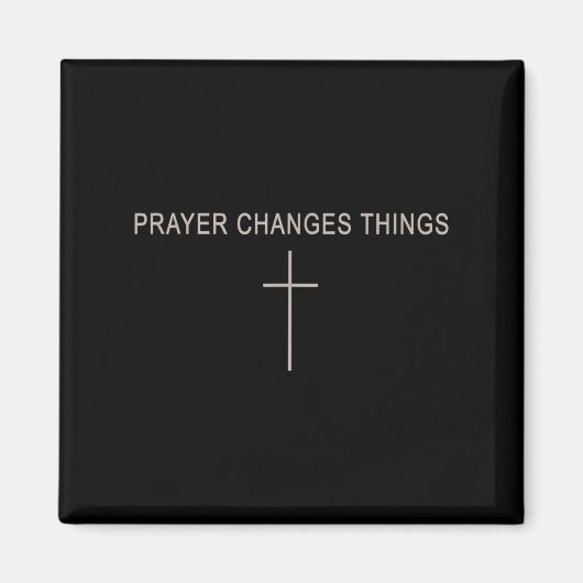 Women Prayer Changes Things Christian Minimalist T マグネット (正面)