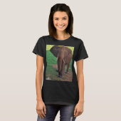 Women’s Basic T-Shirt – African Elephant Portrait Tシャツ (正面フル)