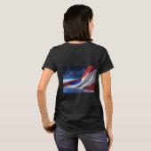 Women’s Basic T-Shirt with USA Flag Logo Tシャツ (裏面フル)