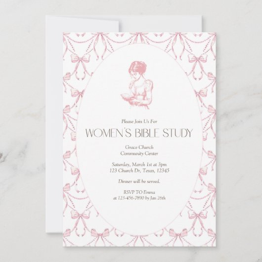 Women’s Bible Study Church Community 招待状 (正面)