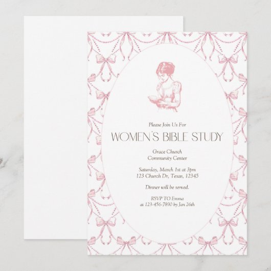 Women’s Bible Study Church Community 招待状 (正面/裏面)