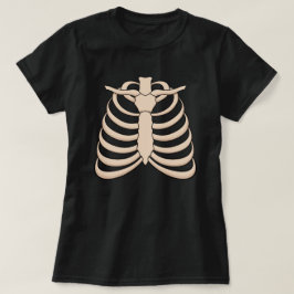 Women’s Cartoon Ribcage Halloween T-Shirt Tシャツ