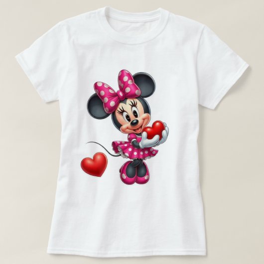 👕🐭Women’s Classic Minnie Mouse-Inspired Tshirt Tシャツ (デザイン正面)