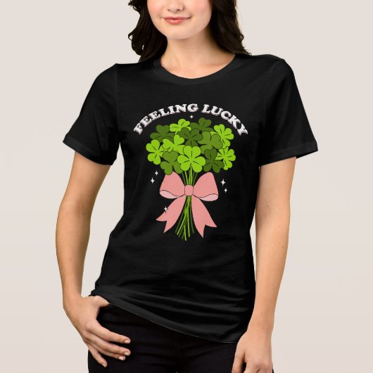 Women’s cute St.Patrick’s Day トライブレンドＴシャツ (正面)
