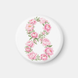 Women’s Day Peony Flower for March 8  マグネット