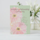 Women’s Fellowship | ピンクガーベラのフラット 招待状 (スタンド正面)