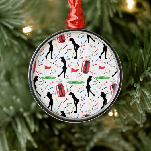 Women’s Golf Lover Christmas Ornament Keepsake メタルオーナメント (ツリー)