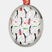 Women’s Golf Lover Christmas Ornament Keepsake メタルオーナメント (左)