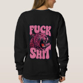 Women’s Graphic Sweatshirt Bold Pink Leopard tee スウェットシャツ (裏面)