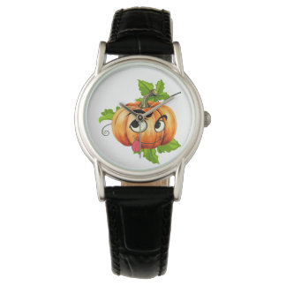 Women’s Halloween Watch Funny Pumpkin Face 腕時計