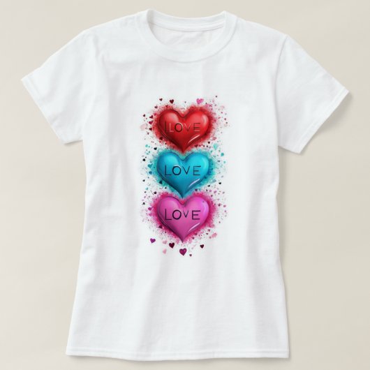 👕❤️Women’s Heart Love Basic T-Shirt Tシャツ (デザイン正面)