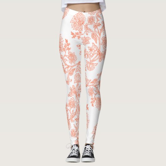 Women’s High Rise Floral Print Activewear Leggings レギンス (正面)