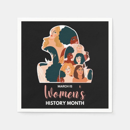 Women’s History Month スタンダードカクテルナプキン (正面)