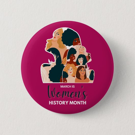 Women’s History Month 2026 缶バッジ (正面)
