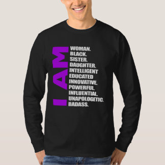 Women s I Am Black Sister Daughter Intelligent Edu Tシャツ