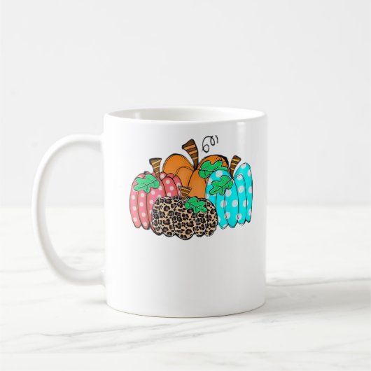 Women’s Pumpkin Leopard Print Graphic It’s Fall Y’ コーヒーマグカップ (左)