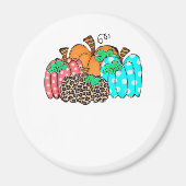 Women’s Pumpkin Leopard Print Graphic It’s Fall Y’ マグネット (正面)