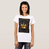 Women’s Queen Logo T-Shirt | Royal Crown Design Te Tシャツ (正面フル)