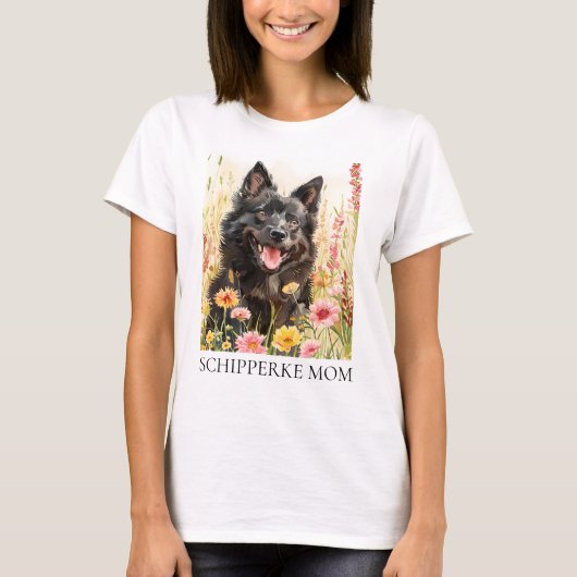 Women’s T-Shirt – Schipperke Mom  Tシャツ (正面)