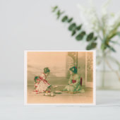 "Women Serving Tea” お茶を出す女性 日本 着物 ヴィンテージ写真 和風 ポストカード (スタンド正面)