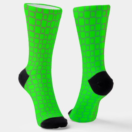 Women socks, Lime Light Green classic design ソックス (傾斜あり)