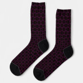 Women socks, Purple Violet Black classic design ソックス (左)