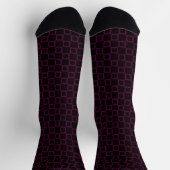Women socks, Purple Violet Black classic design ソックス (上部)