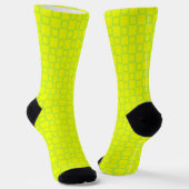 Women socks, Yellow Lime classic design ソックス (傾斜あり)
