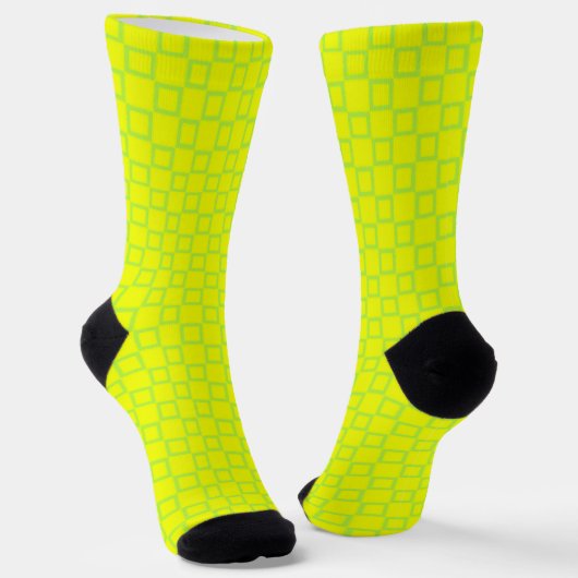 Women socks, Yellow Lime classic design ソックス (傾斜あり)