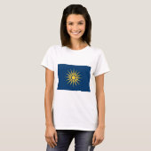 Women T Shirt with Flag of Macedonia, Greece Tシャツ (正面フル)