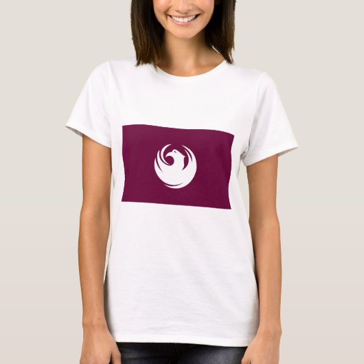Women T Shirt with Flag of Phoenix, Arizona, USA Tシャツ (正面)