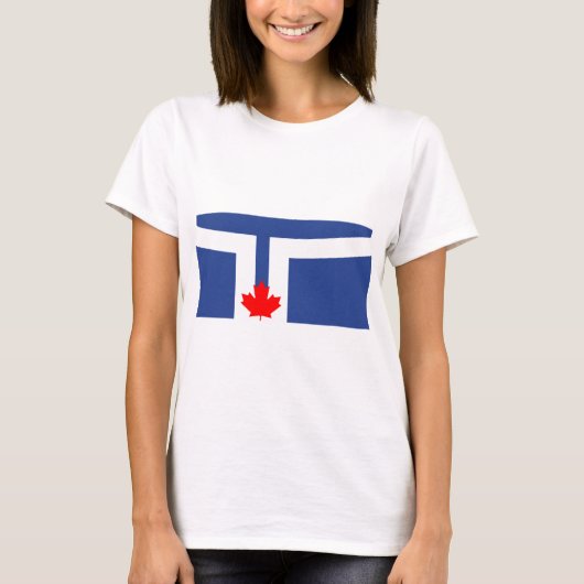 Women T Shirt with Flag of Toronto, Canada Tシャツ (正面)