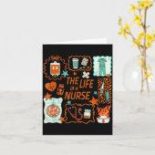 Women The Life Of A Nurse Doodle Nursing Showgirl  カード (黄色い花)
