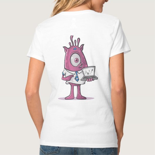 Women V neck Tシャツ (裏面)