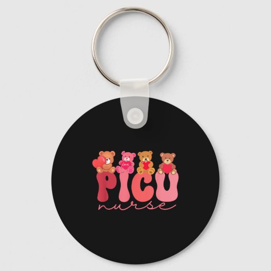 Women Valentine Cu Nurse Pediatrics Cute Bears Ped キーホルダー (正面)
