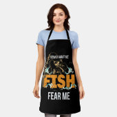 Women Want Me, Fish Fear Me Fishing エプロン (着用した状態)